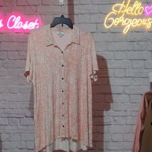 Kim Rogers Light Pink Patterned Blouse